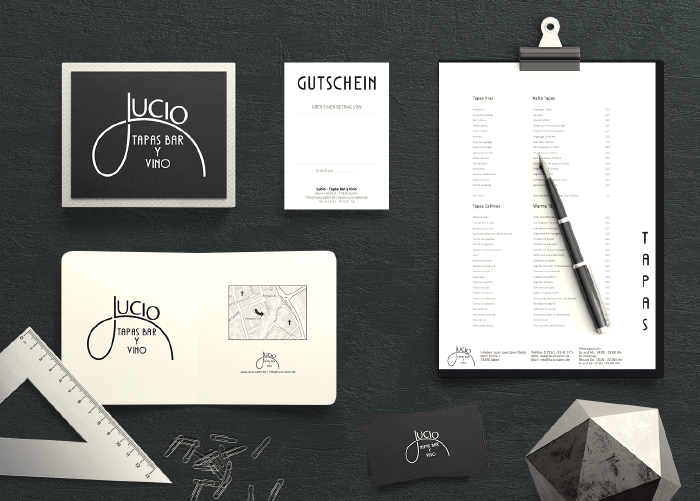 Referenz Lucio Tapas Bar - Corporate Identity, Geschäftsausstattung und Werbematerial